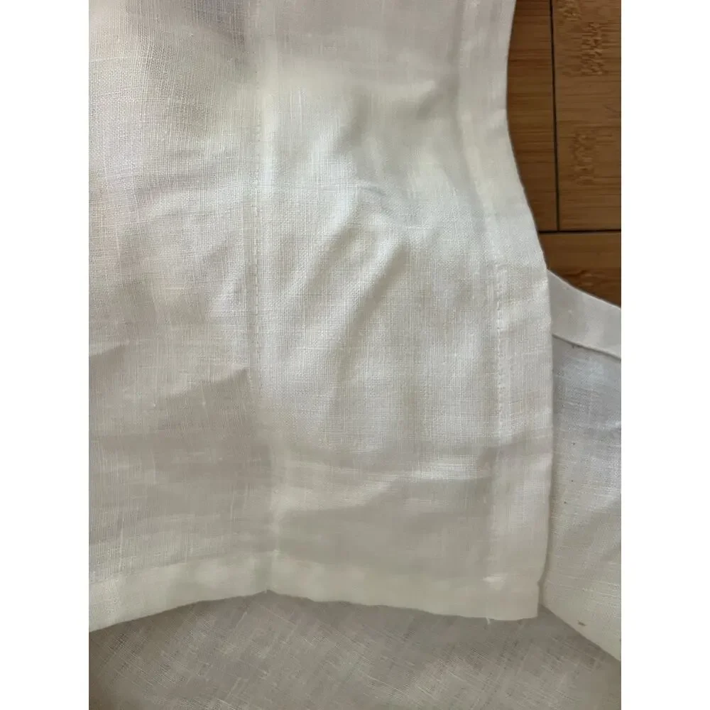 Ikea 100% Linen Long Curtain One Panel Only 57 x 100” Cream Beige